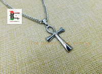 Ankh Charm African Egyptians Stainless Steel Jewelry Necklace 18 Inch Ankhs