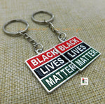 Black Lives Matter Keychains Black BLM Accessories Silver RBG