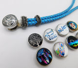 Teen Girl Bracelet Graduation Snap Jewelry Gift Ideas Blue