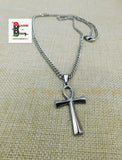 Ankh Charm African Egyptians Stainless Steel Jewelry Necklace 18 Inch Ankhs