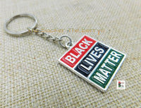 Black Lives Matter Keychains Black BLM Accessories Silver RBG
