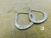 Antique Silver Hoop Earrings Women Jewelry Black Owned Business