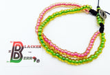 Pink Green Anklet Handmade Women Jewelry