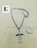 Ankh Charm African Egyptians Stainless Steel Jewelry Necklace 22 Inch