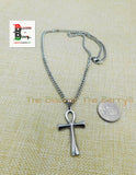 Ankh Charm African Egyptians Stainless Steel Jewelry Necklace 18 Inch Ankhs