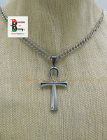 Ankh Charm African Egyptians Stainless Steel Jewelry Necklace 18 Inch Ankhs