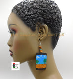 Art Earrings Hand Painted Jewelry Nature Scenery Handmade