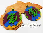 African Gye Nyame Earrings Ankara Jewelry Handmade Black Owned Business