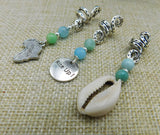 Locs Hair Jewelry Silver Cowrie Hope Beaded Blue Turquoise Twist Braids Accessories Gift Ideas Black Owned