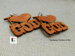 I love God Clip On Earrings Jewelry Wooden Black Owned Non Pierced