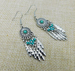 Women Turquoise Dangle Tassel Earrings Fashion Jewelry