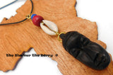 African Wooden Rear Mirror Car Charm Accessories Carved Kwanzaa Gift Ideas Black Owned Business