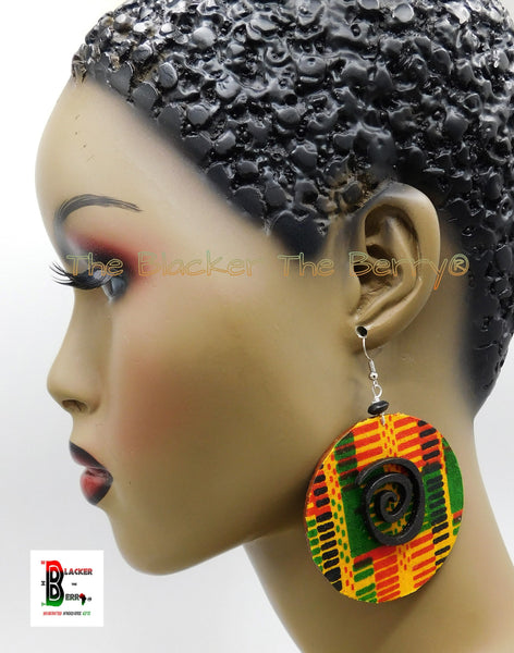 African Earrings Kente Jewelry Ethnic Women Handmade Black Owned