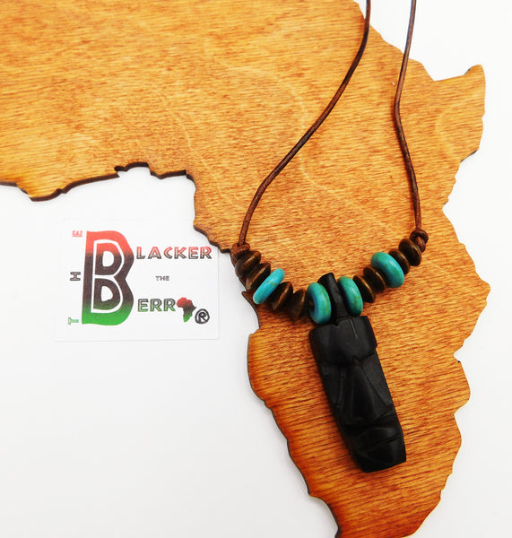African Necklace Ethnic Jewelry Beaded Leather
