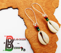 Cowrie Earrings Ethnic Long RBG Beaded Jewelry Women