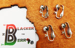Silver Clip On Non Pierced Earrings Supplies 2 Pair