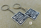 Black Lives Matter Keychains Black Silver BLM Accessories