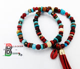 Anklet Turquoise Red Beaded Ethnic Women Jewelry