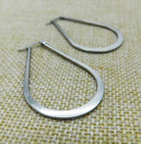 Stainless Steel Hoop Earrings Long Women Jewelry