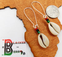 Cowrie Earrings Ethnic Long RBG Beaded Jewelry Women