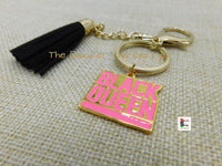 Black Queen Keychain Pink Black Gold Gift Ideas Black Owned