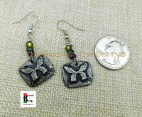 Butterfly Earrings Pewter Butterflies Jewelry Gift Ideas for Her Women
