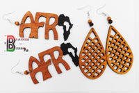 Wooden Earrings African Ethnic Jewelry Afrocentric