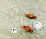 Wooden Earrings Silver Long Women Dangle Jewelry The Blacker The Berry