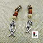 Blessed Earrings Silver Post Jewelry Beaded Women Handmade Black Owned