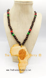 African Necklace Men Jewelry Pan African RBG Ethnic Beaded