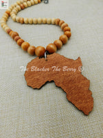 Africa Necklace Beaded Jewelry Long Africa Shape Motherland