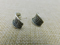 Silver Curved Earrings Fashion Jewelry Women