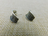 Silver Curved Earrings Fashion Jewelry Women