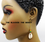 Rasta Cowrie Earrings Women Jewelry Beaded