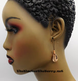 Copper Cowrie Shell Earrings Beaded Long Jewelry Women