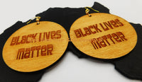 Black Lives Matter Earrings Wooden Handmade Jewelry Black Owned Business