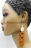 Ethnic Earrings Wooden Jewelry Women Dope