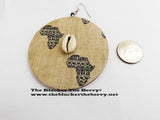 Large Africa Earrings Fabric Cowrie Shell Jewelry Women