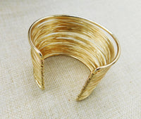 Cuff Bracelet Silver Gold Bangle Multilayer Jewelry Women