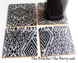 African Kente Coasters Black White Home Decor Kitchen The Blacker The Berry®
