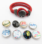 Teen Girl Bracelet Gift Ideas Snap Interchangeable Jewelry Red