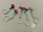 Africa Keychains Silver RBG Accessories