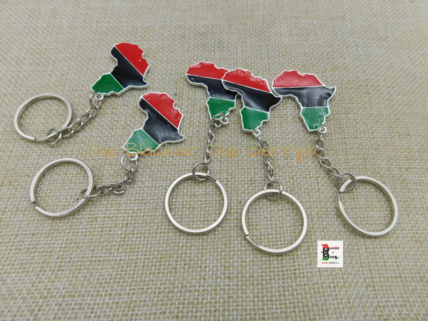 Africa Keychains Silver RBG Accessories