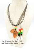 Rasta Necklace Jewelry Set African Cowrie Shell The Blacker The BerryⓇ