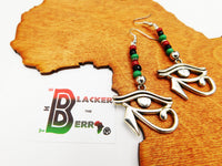 Egyptian Earrings Eye Women Dangle Long RBG Pan African Jewelry