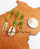 Hair Jewelry Ethnic Green Cowrie Shell Love Handmade