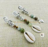 Dreads Hair Jewelry Silver Cowrie Beaded Locs Twist Braids Accessories Gift Ideas Black Owned