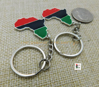 Africa Keychains Silver RBG Accessories