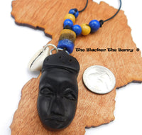 African Wooden Car Accessories Rear Mirror Charm Black Owned