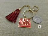 Black Queen Keychain Red Gold Gift Ideas Black Owned